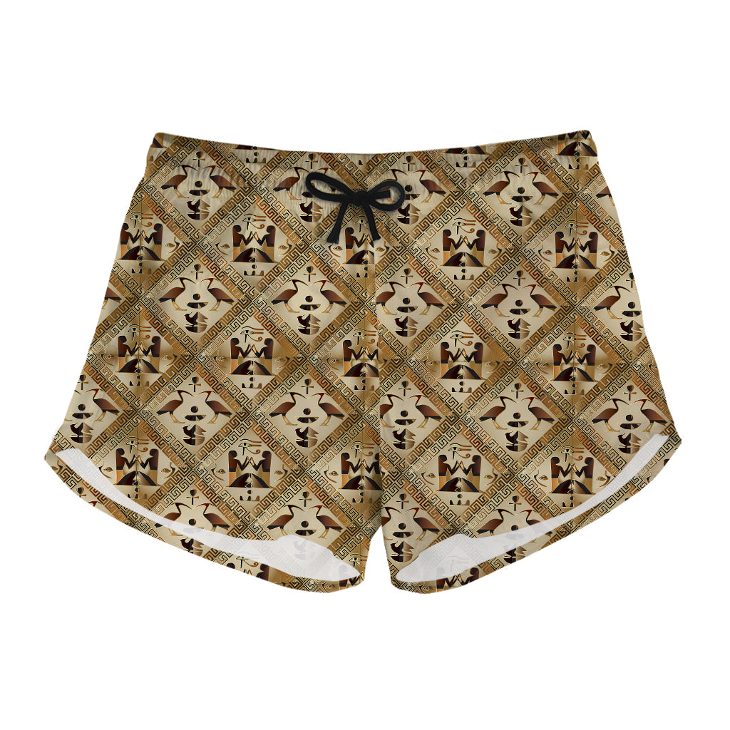 Egyptian Hieroglyphs Pattern Print Women's Shorts