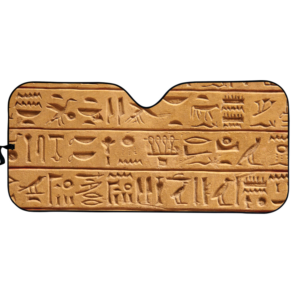 Egyptian Hieroglyphs Print Car Sun Shade