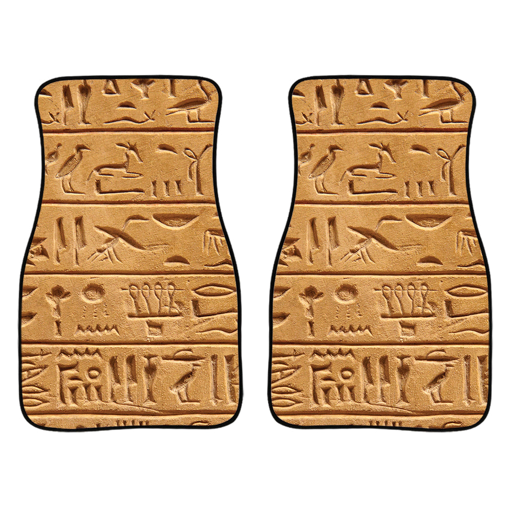 Egyptian Hieroglyphs Print Front Car Floor Mats