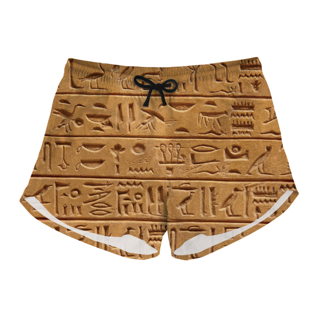 Egyptian Hieroglyphs Print Women's Shorts