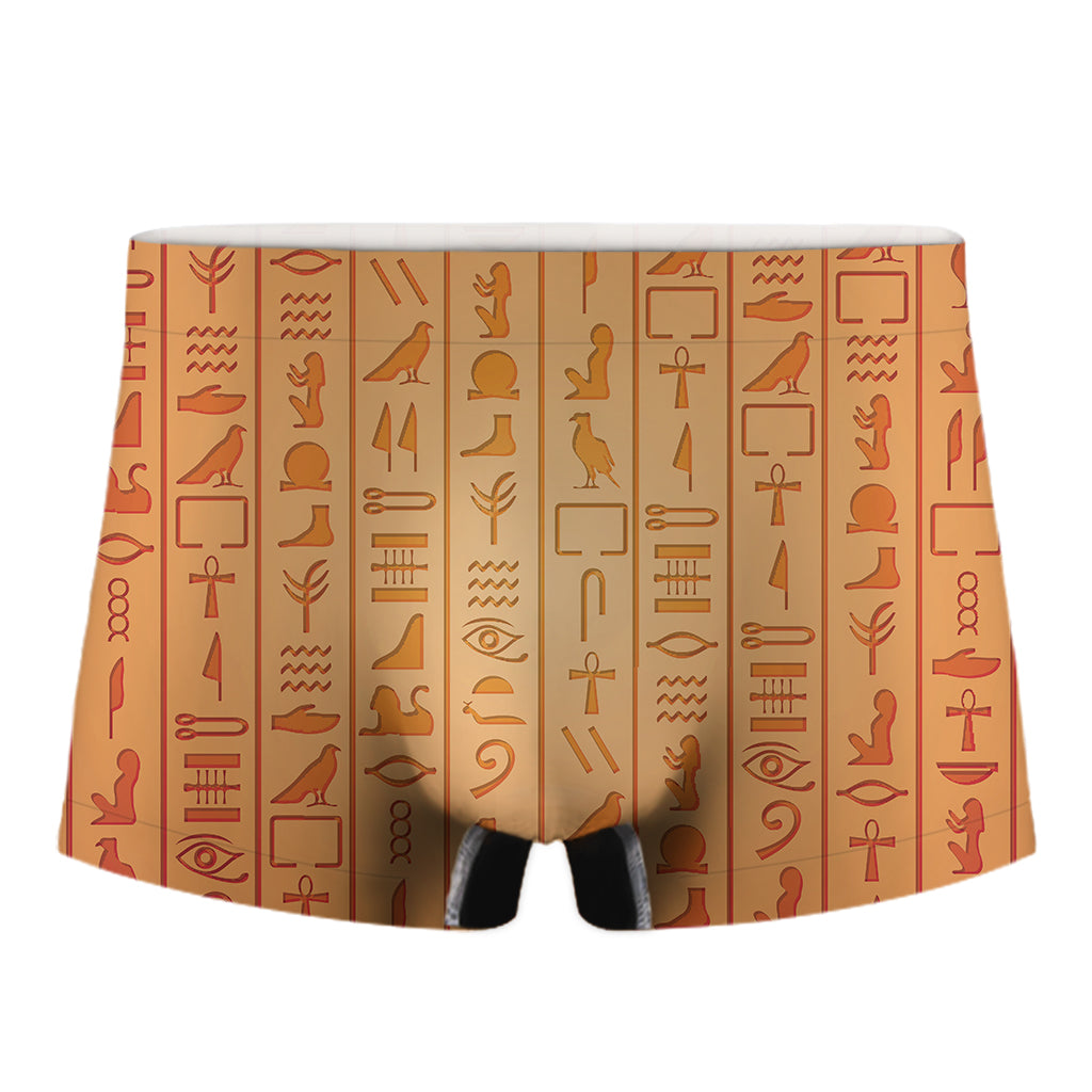 Egyptian Hieroglyphs Symbol Print Men's Boxer Briefs