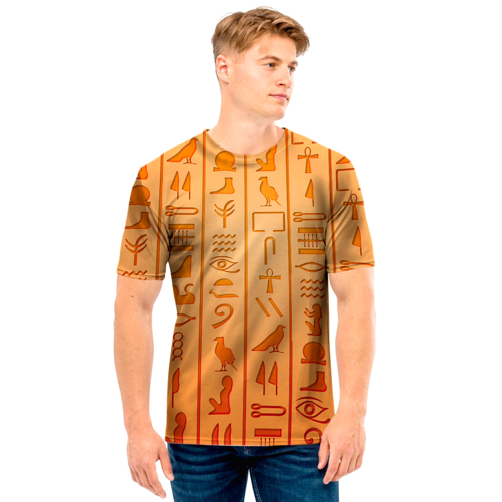 Egyptian Hieroglyphs Symbol Print Men's T-Shirt