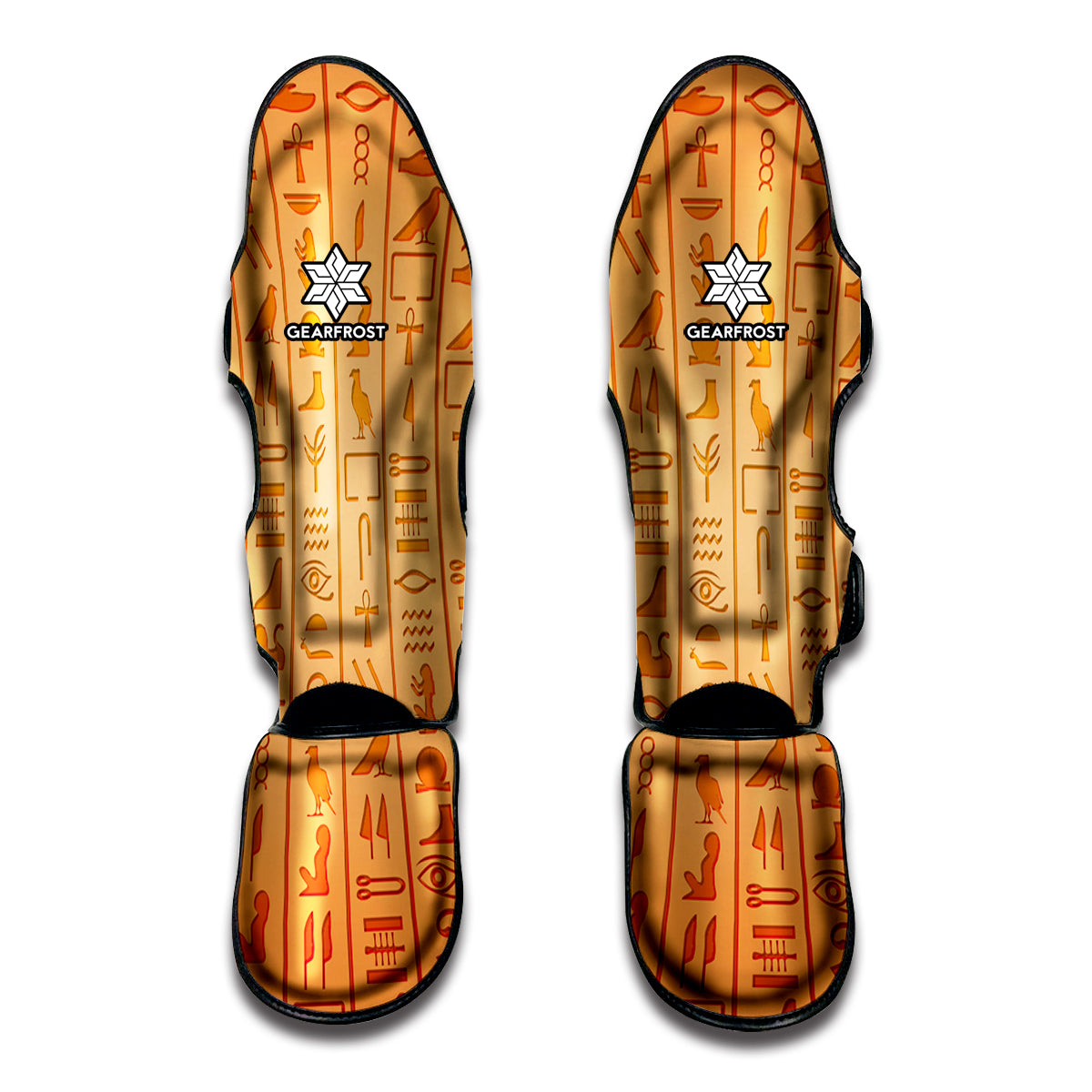 Egyptian Hieroglyphs Symbol Print Muay Thai Shin Guards