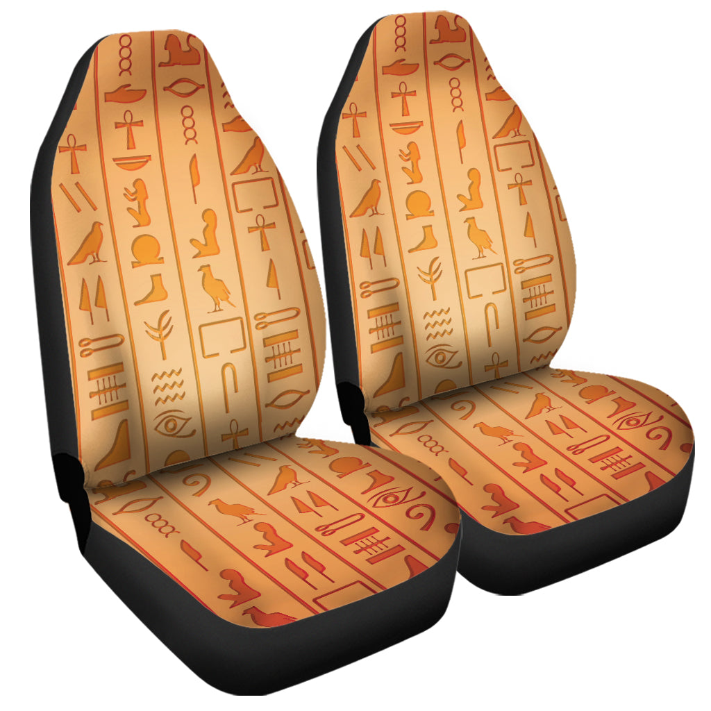 Egyptian Hieroglyphs Symbol Print Universal Fit Car Seat Covers