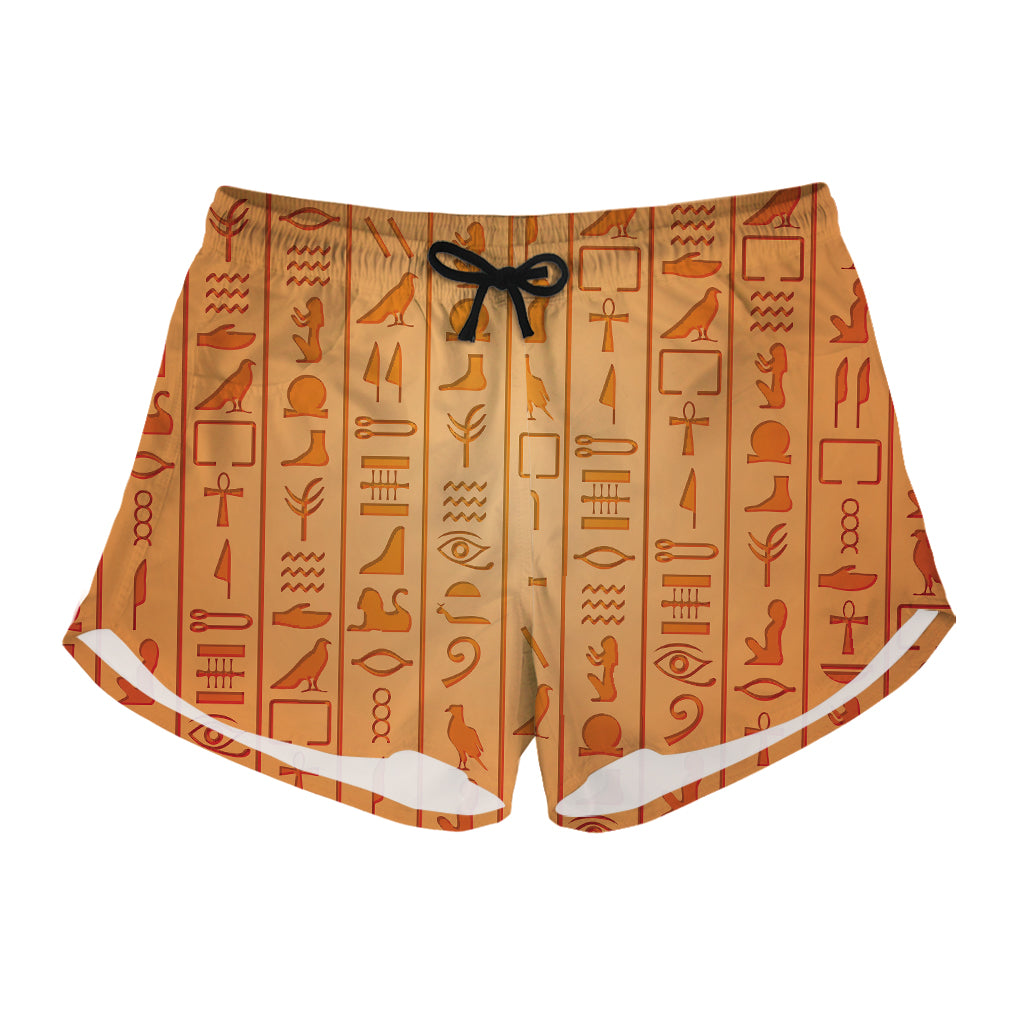 Egyptian Hieroglyphs Symbol Print Women's Shorts