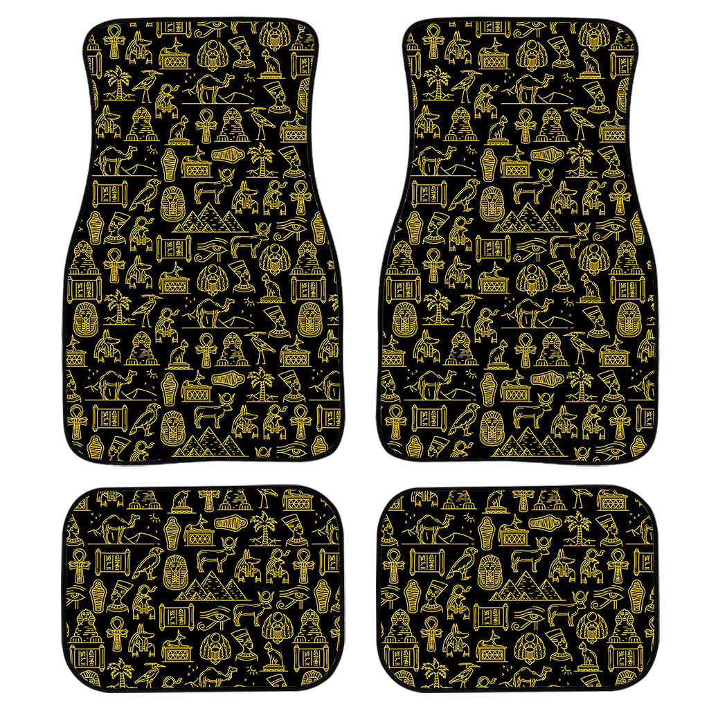 Egyptian Symbols Pattern Print Front and Back Car Floor Mats