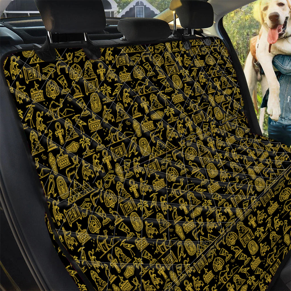 Egyptian Symbols Pattern Print Pet Car Back Seat Cover