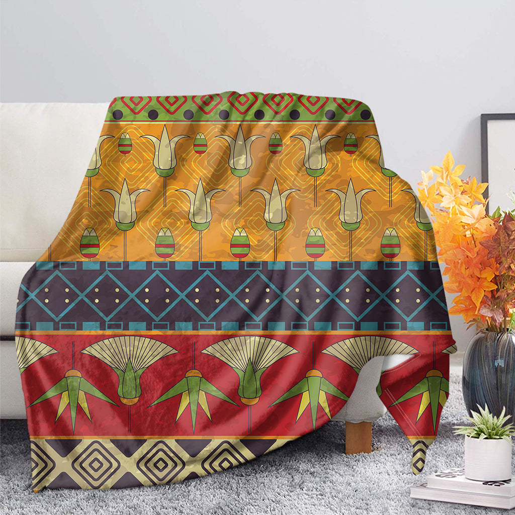 Egyptian Tribal Pattern Print Blanket