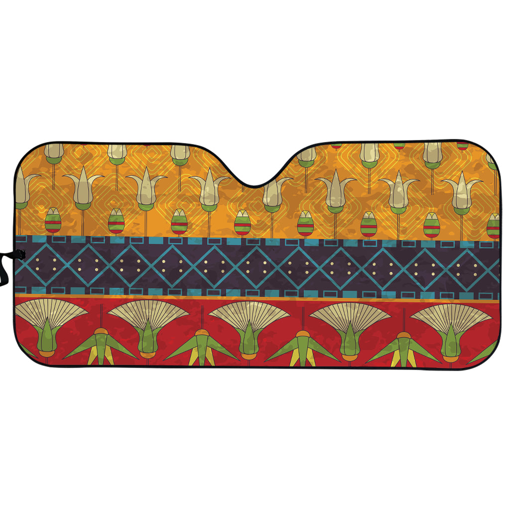 Egyptian Tribal Pattern Print Car Sun Shade