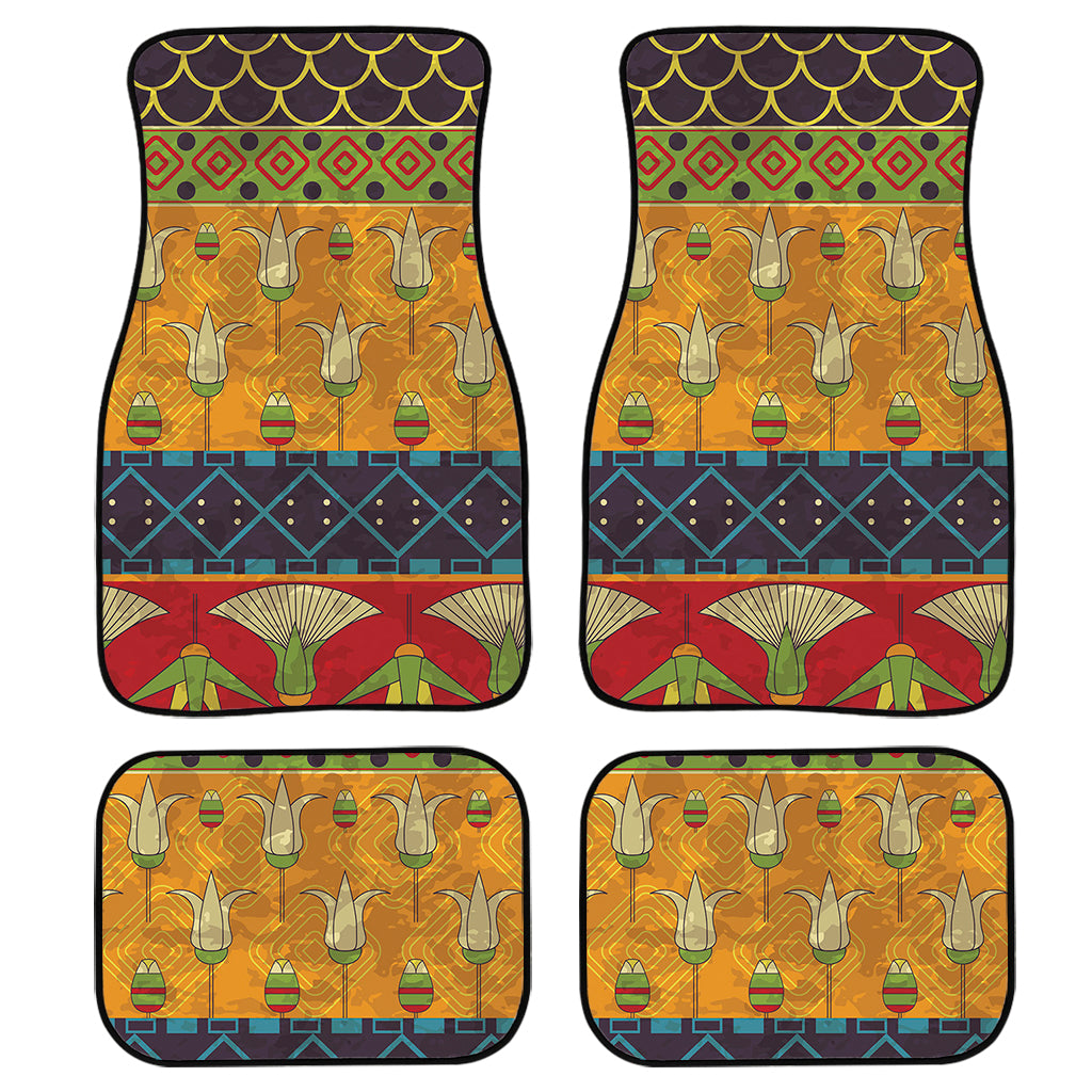 Egyptian Tribal Pattern Print Front and Back Car Floor Mats