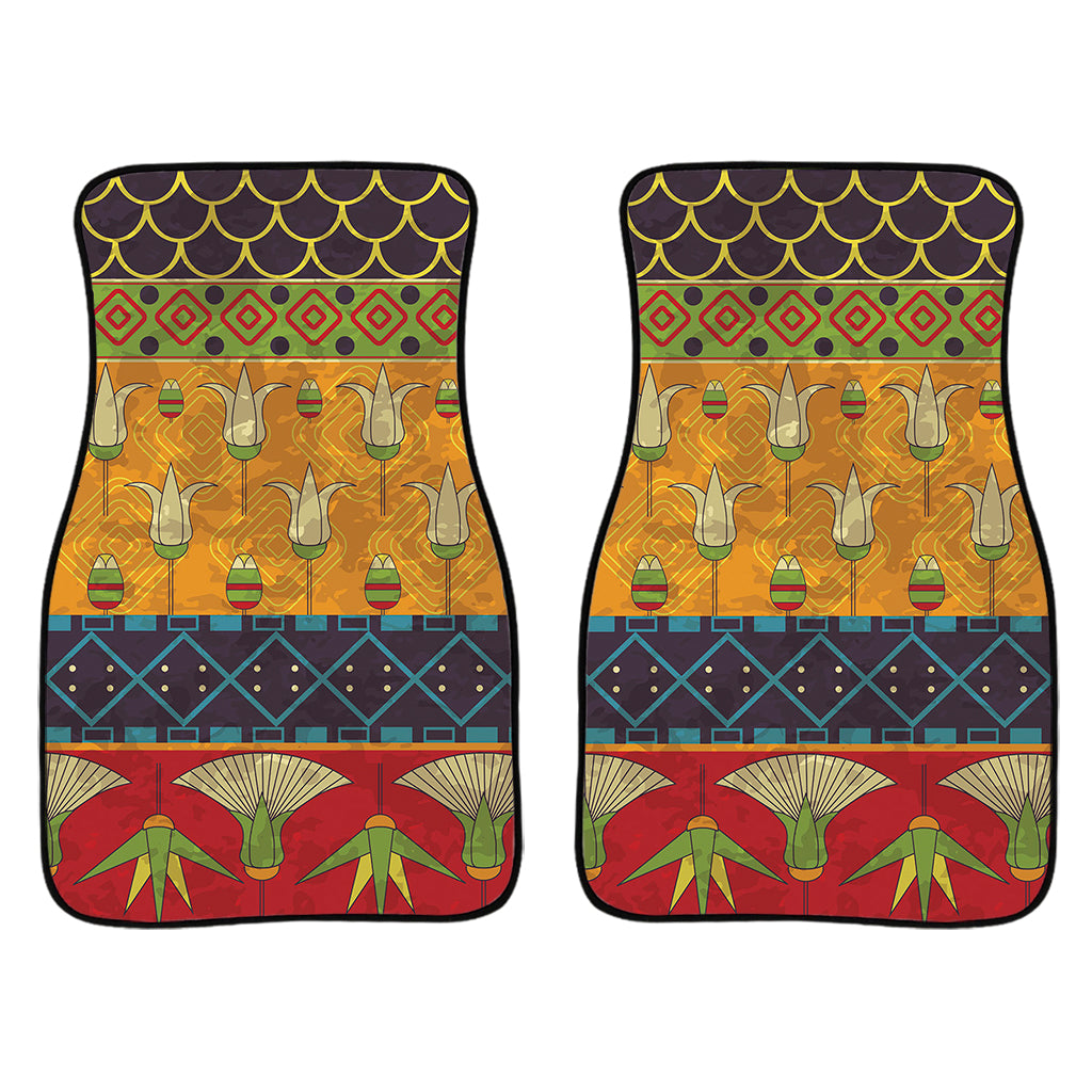 Egyptian Tribal Pattern Print Front Car Floor Mats