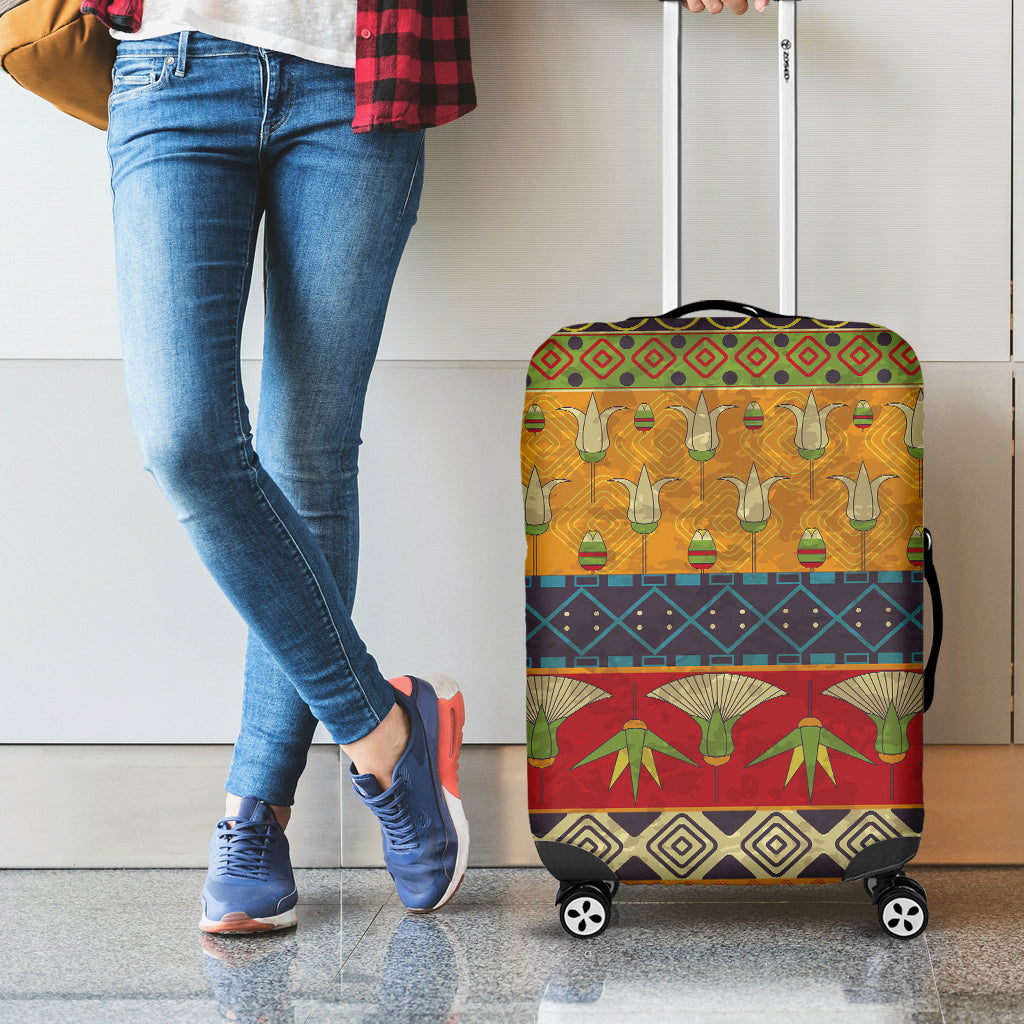 Egyptian Tribal Pattern Print Luggage Cover