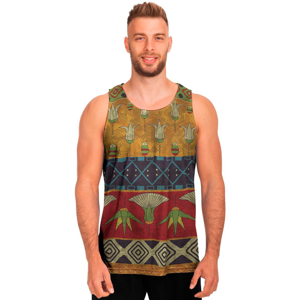 Egyptian Tribal Pattern Print Men's Tank Top