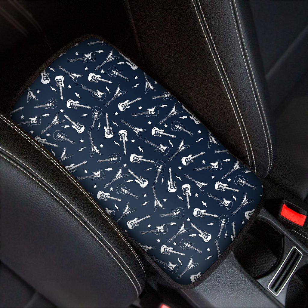 Electric Guitar Pattern Print Car Center Console Cover