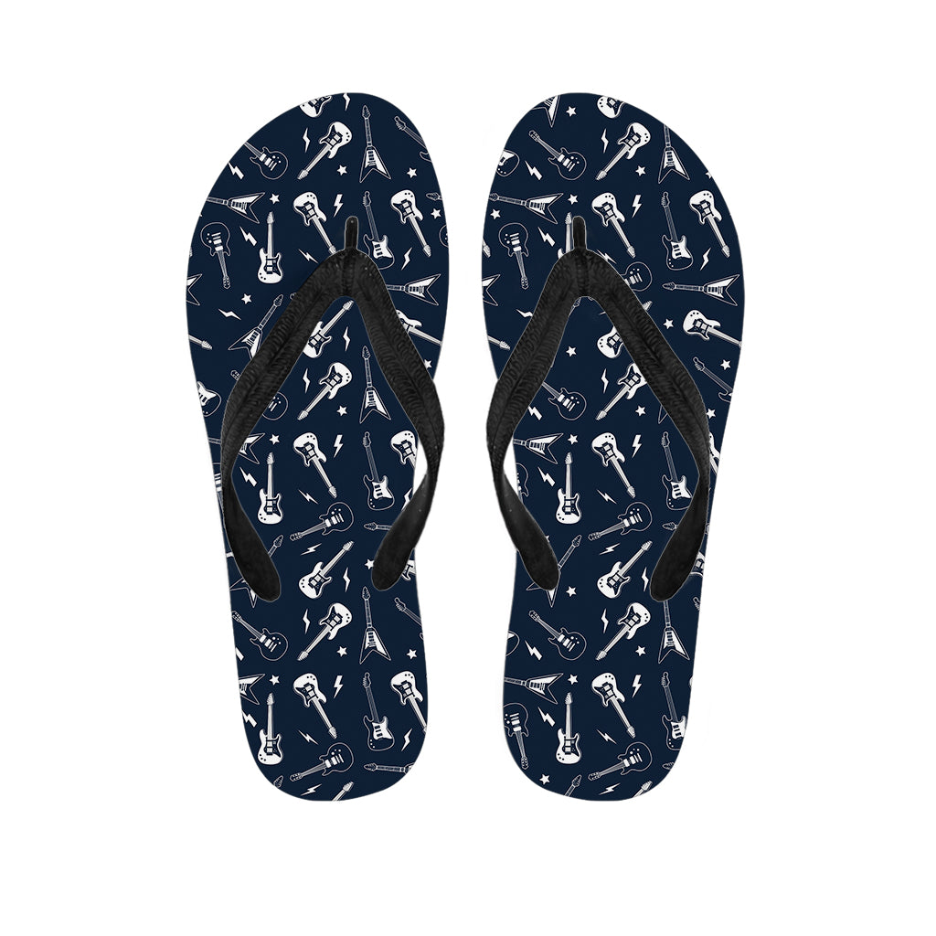 Electric Guitar Pattern Print Flip Flops