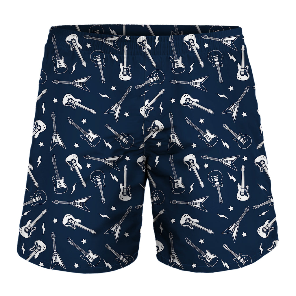 Electric Guitar Pattern Print Men's Shorts