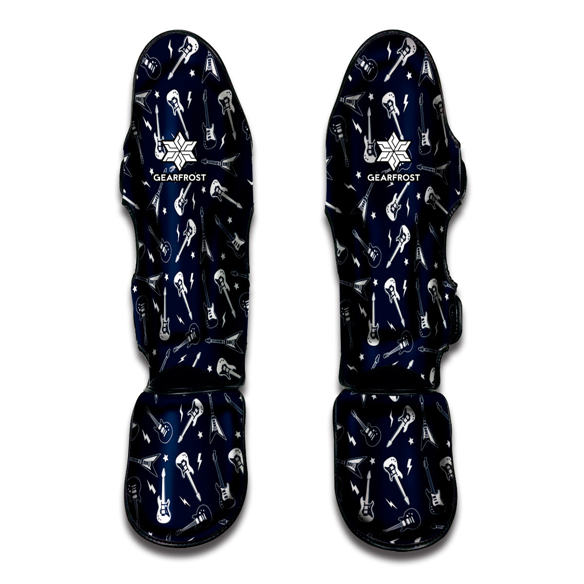 Electric Guitar Pattern Print Muay Thai Shin Guards