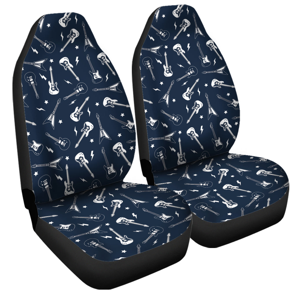 Electric Guitar Pattern Print Universal Fit Car Seat Covers