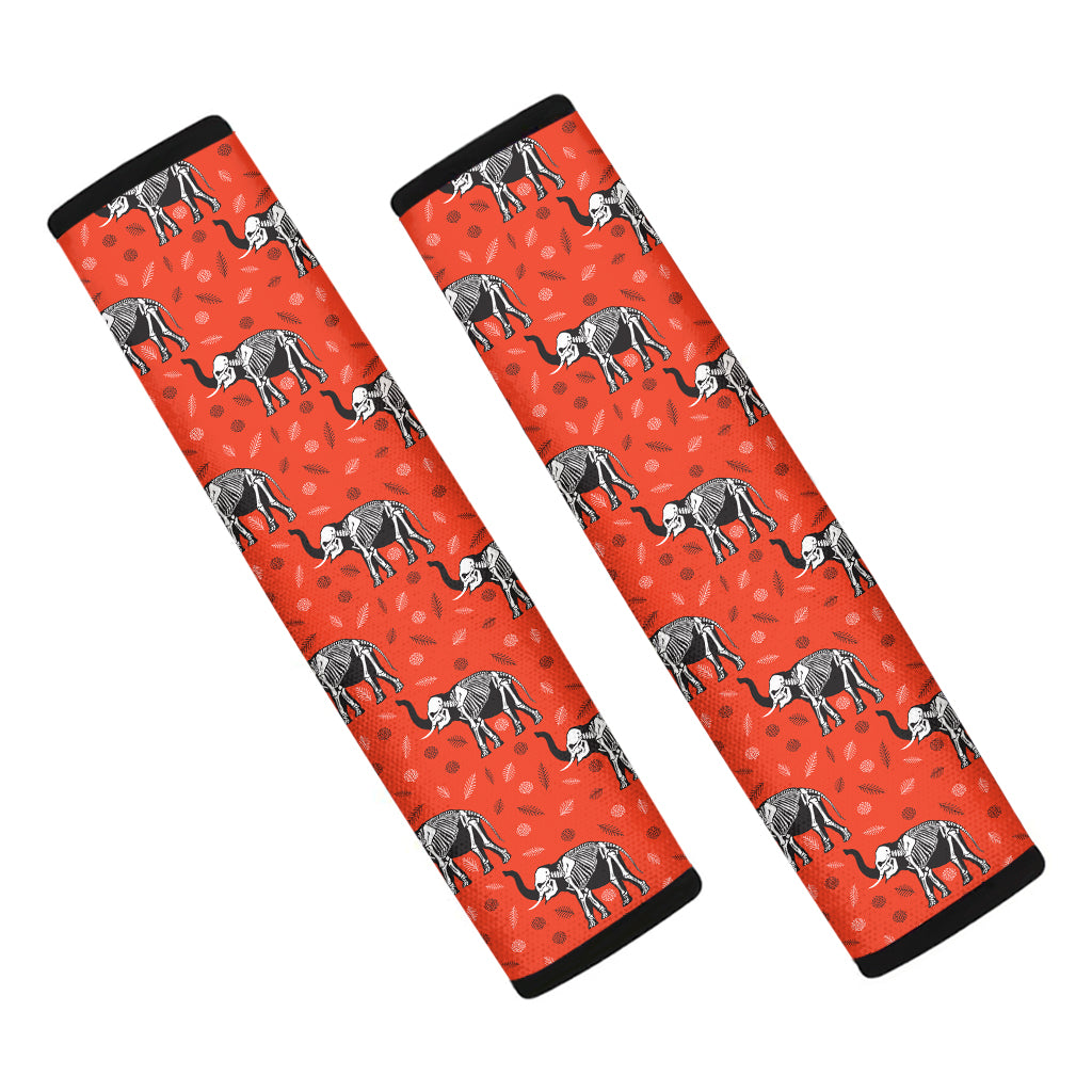 Elephant Skeleton X-Ray Pattern Print Car Seat Belt Covers