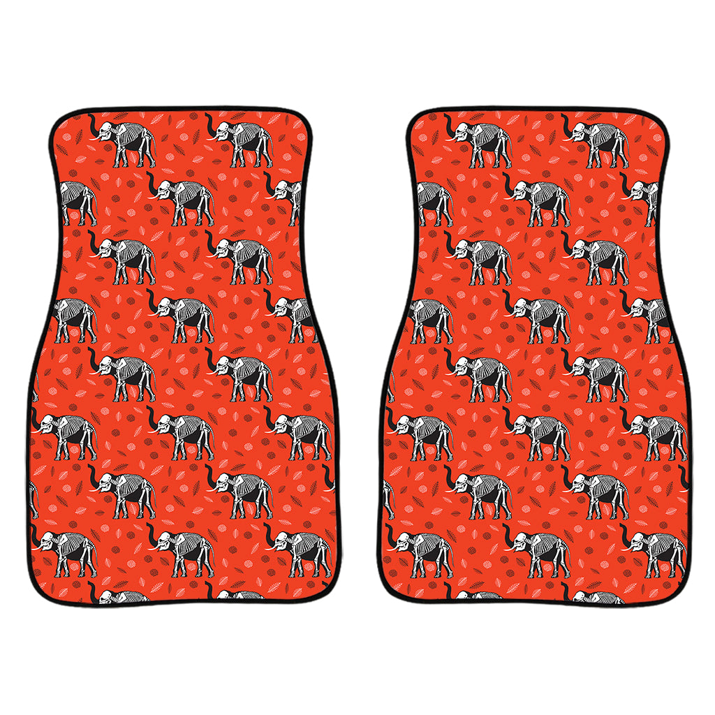 Elephant Skeleton X-Ray Pattern Print Front Car Floor Mats