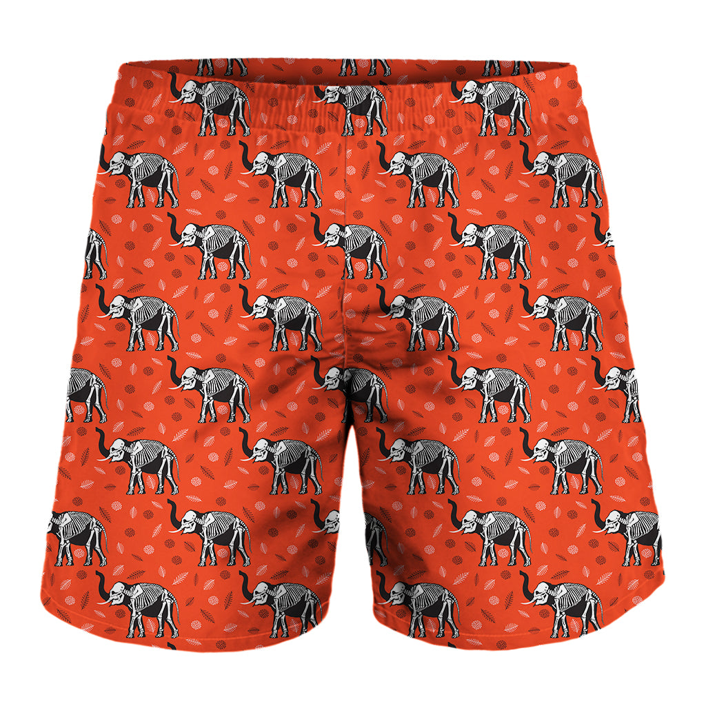 Elephant Skeleton X-Ray Pattern Print Men's Shorts