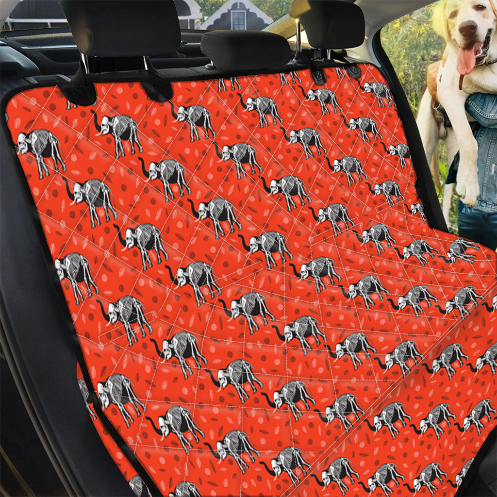 Elephant Skeleton X-Ray Pattern Print Pet Car Back Seat Cover