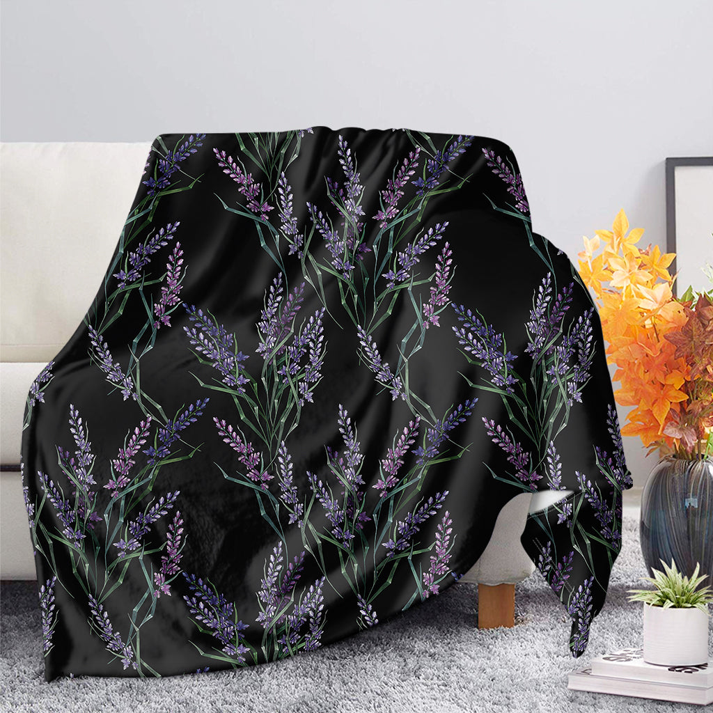 Embroidery Lavender Pattern Print Blanket