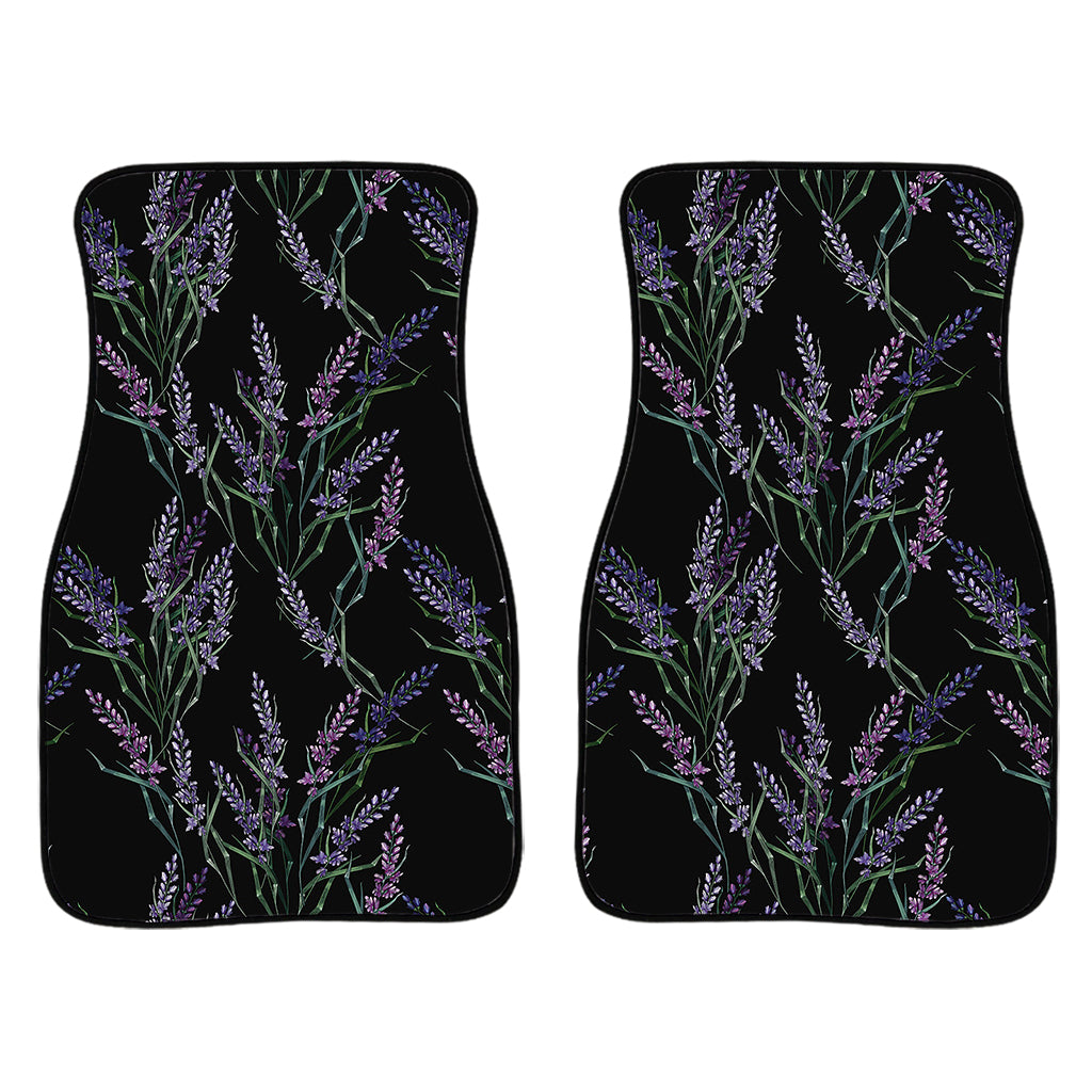 Embroidery Lavender Pattern Print Front Car Floor Mats