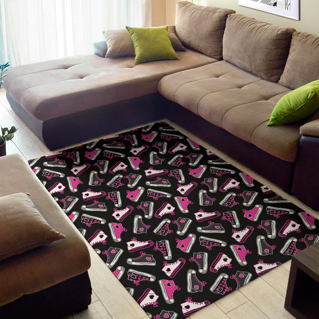 Emo Shoes Pattern Print Area Rug