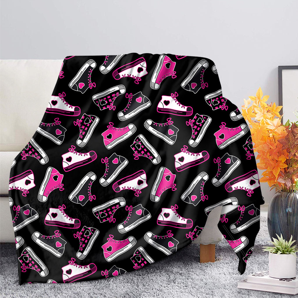 Emo Shoes Pattern Print Blanket