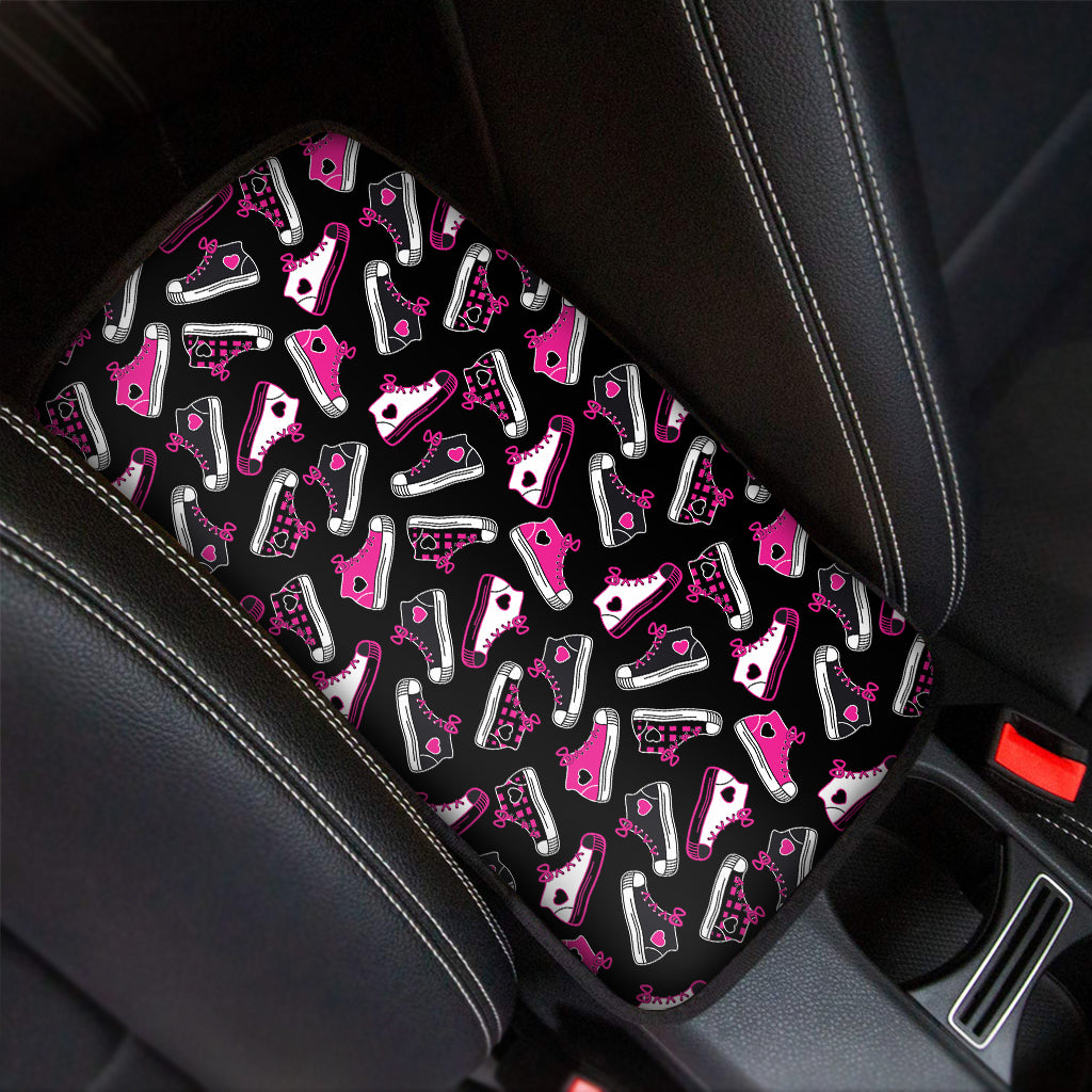 Emo Shoes Pattern Print Car Center Console Cover