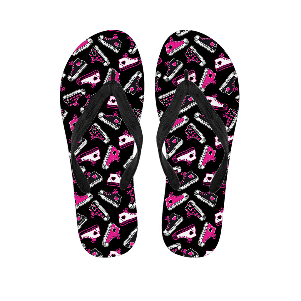 Emo Shoes Pattern Print Flip Flops