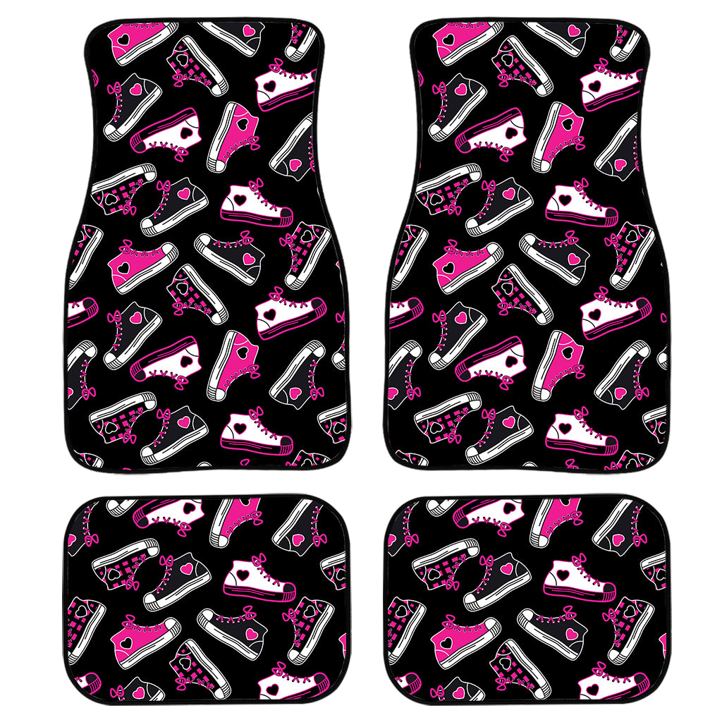 Emo Shoes Pattern Print Front and Back Car Floor Mats