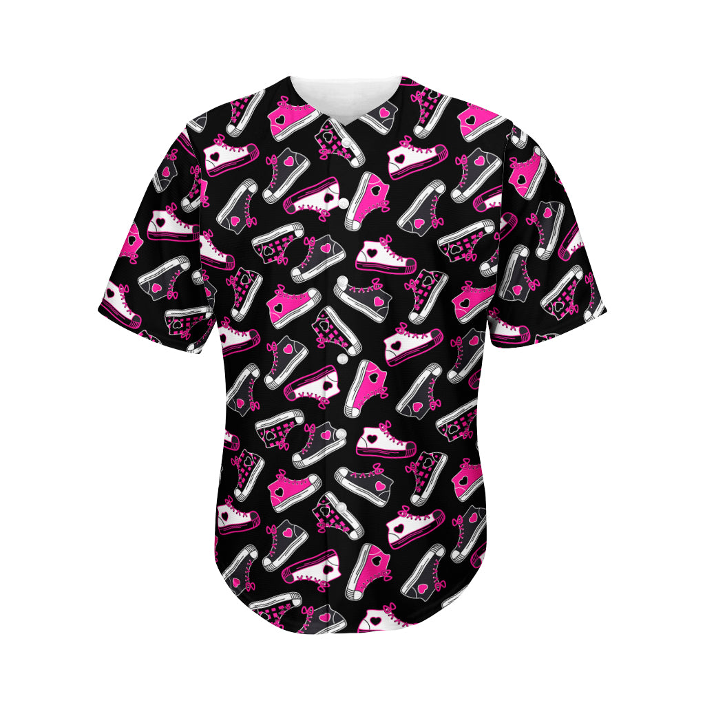 Emo Shoes Pattern Print Men's Baseball Jersey