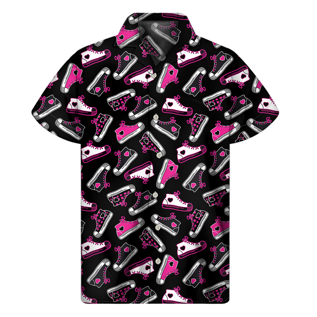 Emo Shoes Pattern Print Men's Short Sleeve Shirt