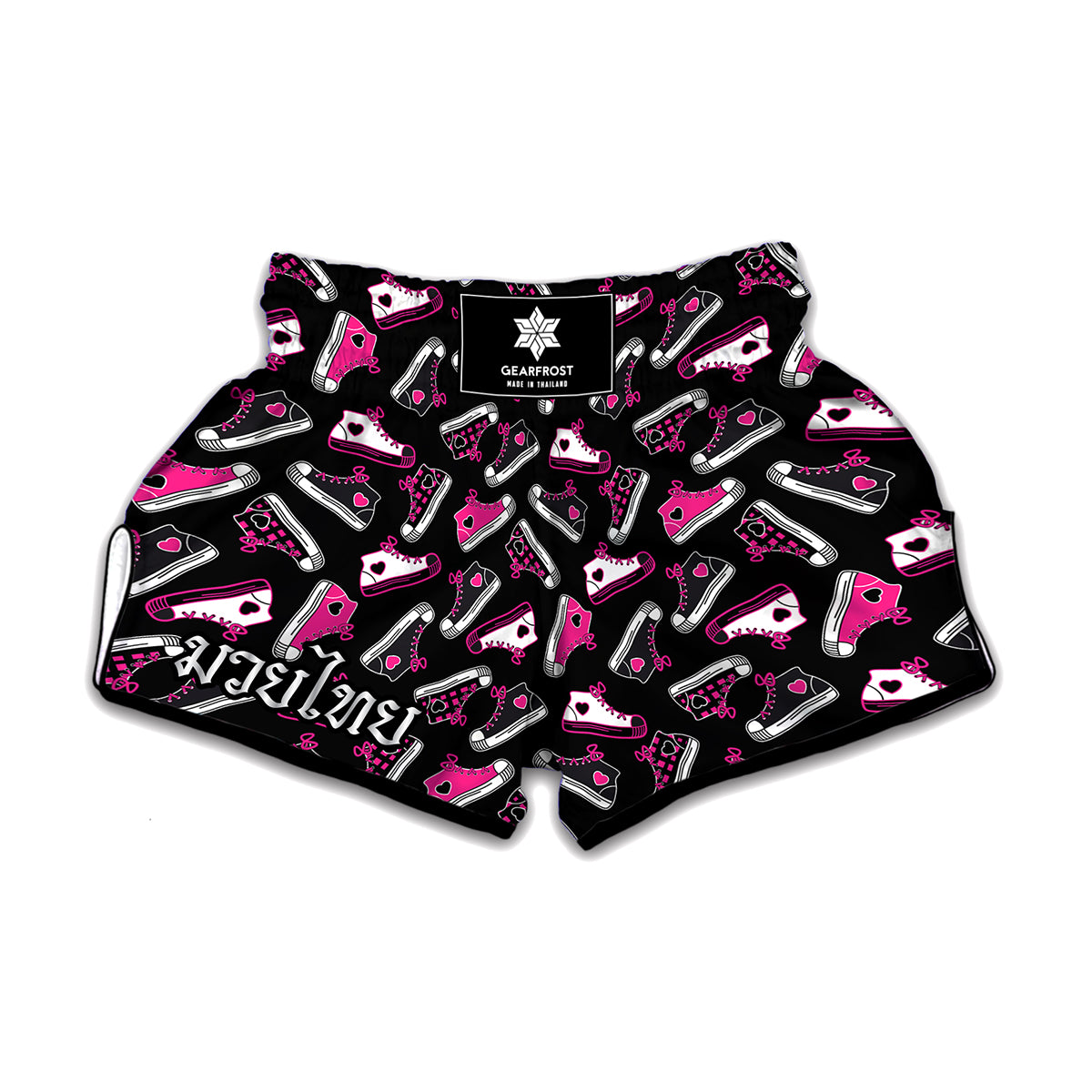 Emo Shoes Pattern Print Muay Thai Boxing Shorts