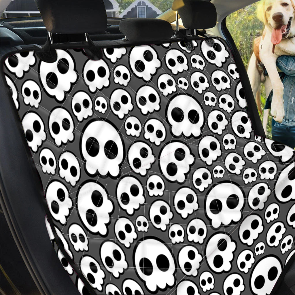 Emo Skull Pattern Print Pet Car Back Seat Cover