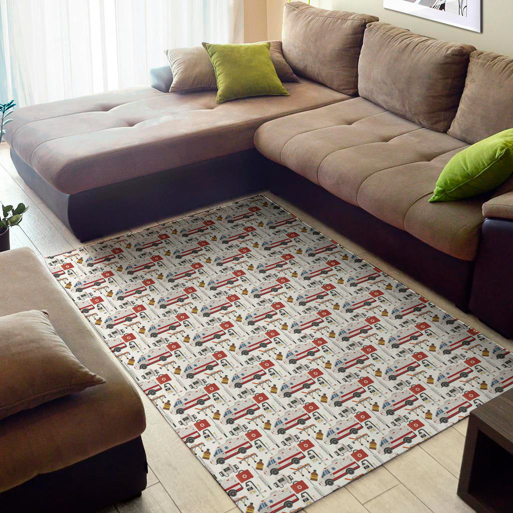 EMS Paramedic Pattern Print Area Rug