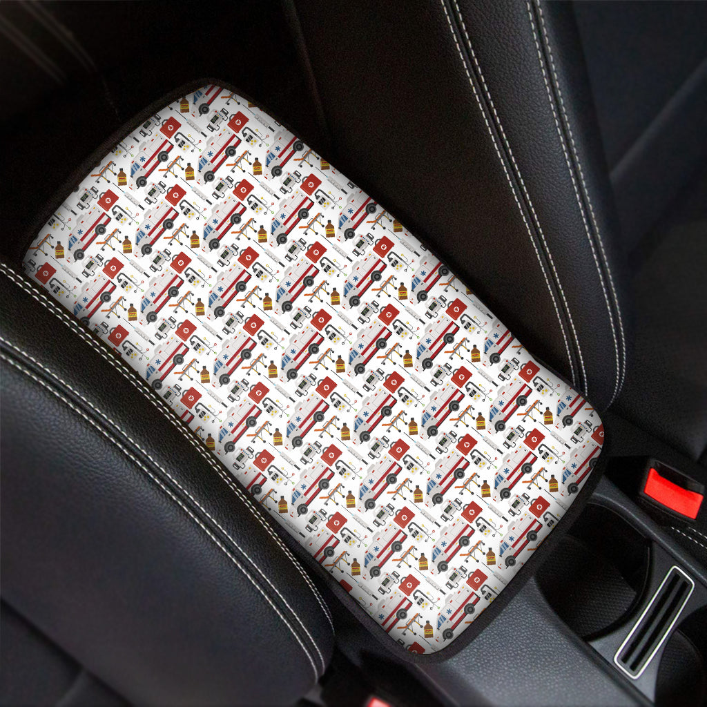 EMS Paramedic Pattern Print Car Center Console Cover