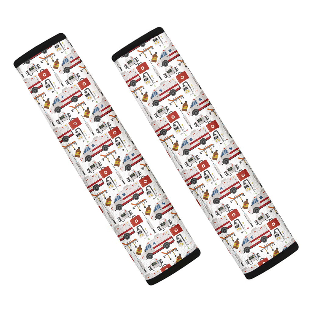 EMS Paramedic Pattern Print Car Seat Belt Covers