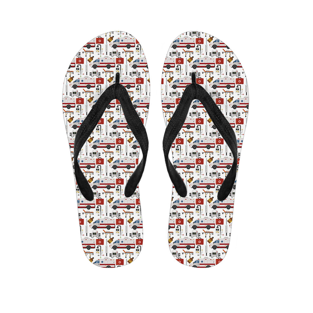 EMS Paramedic Pattern Print Flip Flops