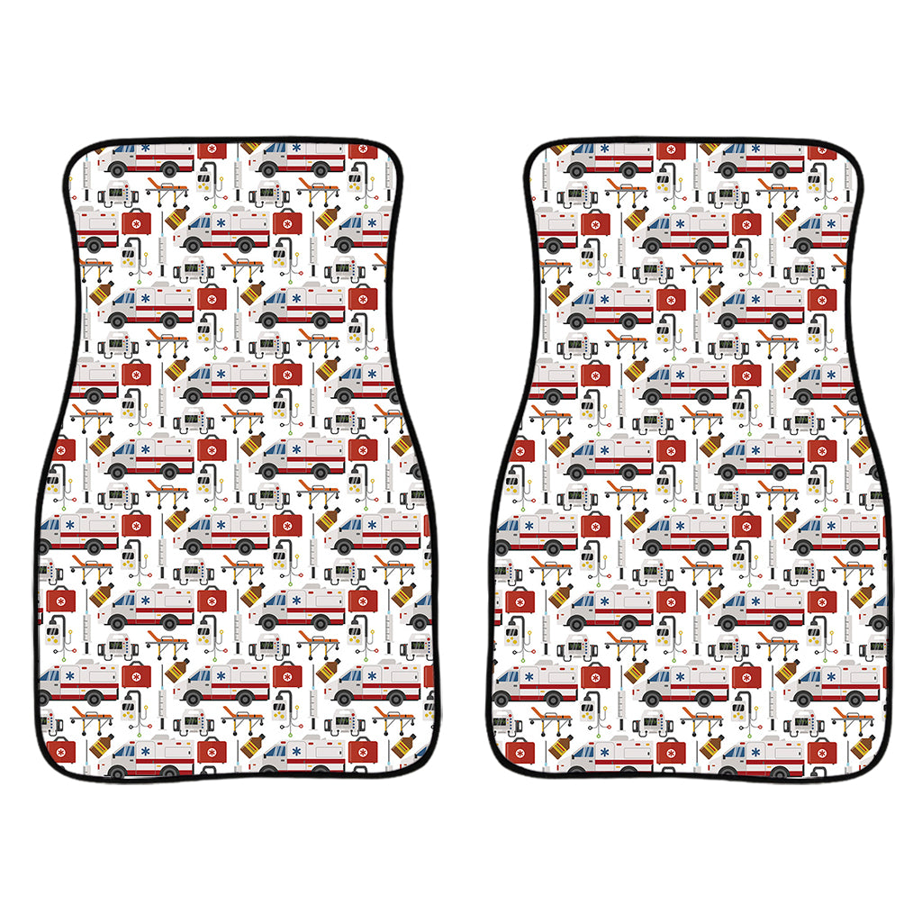 EMS Paramedic Pattern Print Front Car Floor Mats