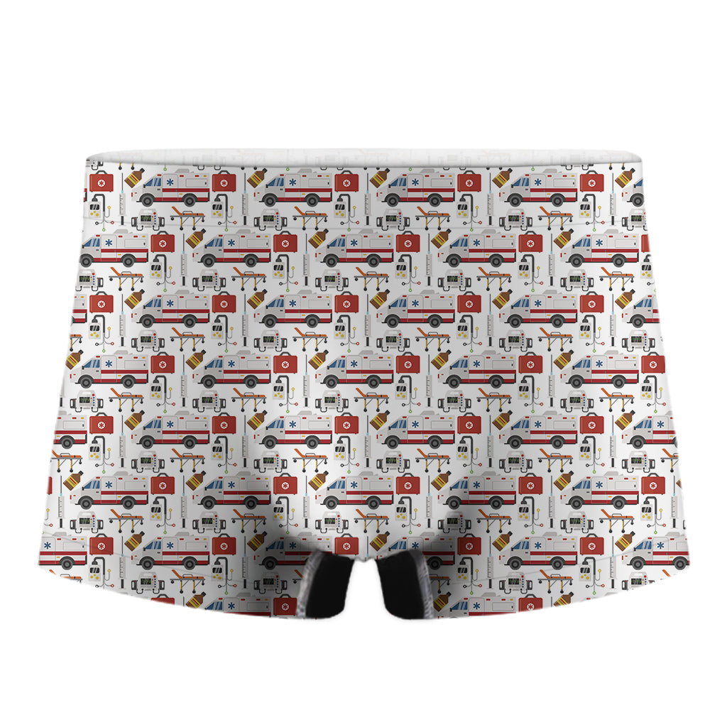 EMS Paramedic Pattern Print Men's Boxer Briefs