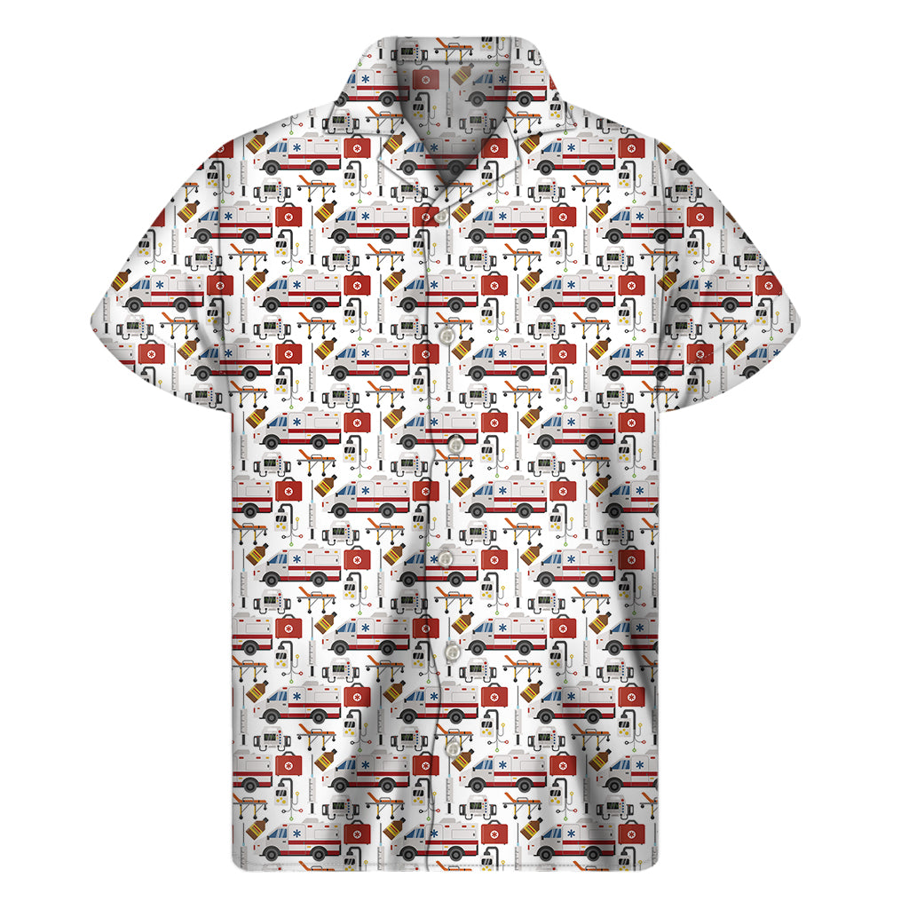 EMS Paramedic Pattern Print Men's Short Sleeve Shirt