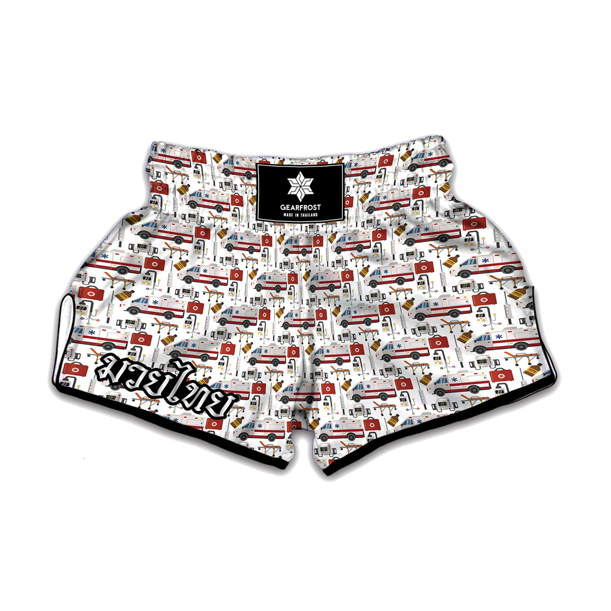 EMS Paramedic Pattern Print Muay Thai Boxing Shorts