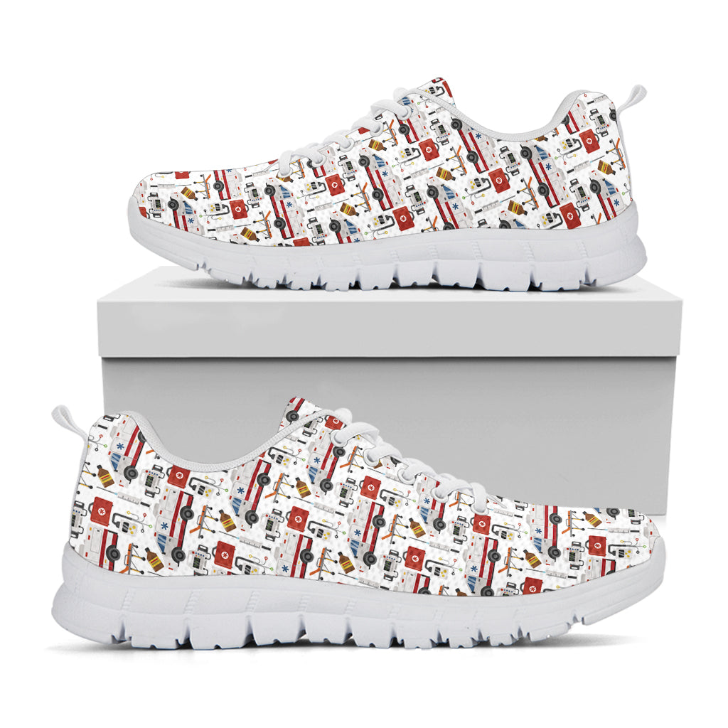 EMS Paramedic Pattern Print White Sneakers