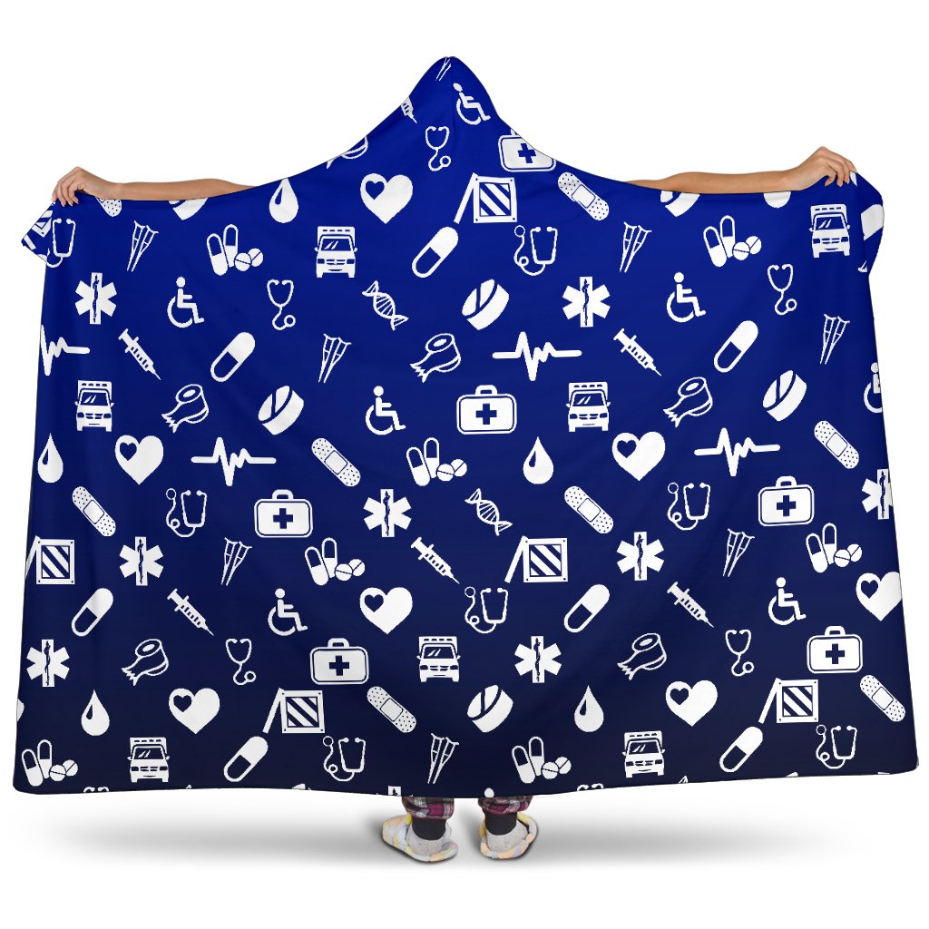 EMT/Paramedic Pattern Hooded Blanket