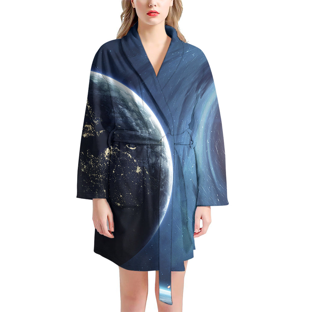 Endless Space Print Women's Bathrobe