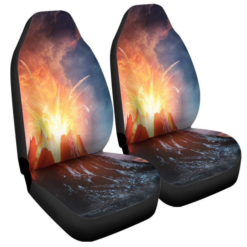 Erupting Volcano Print Universal Fit Car Seat Covers