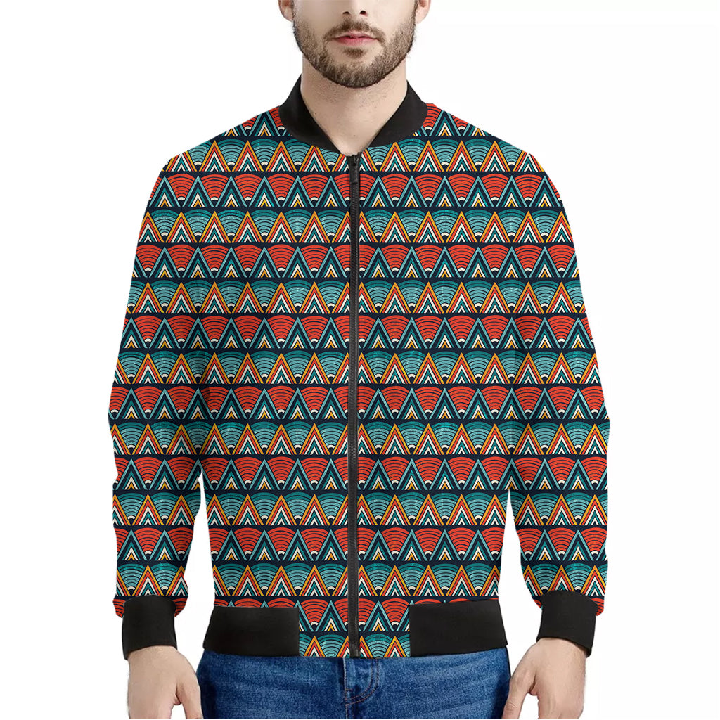 Ethnic African Inspired Pattern Print Men's Bomber Jacket